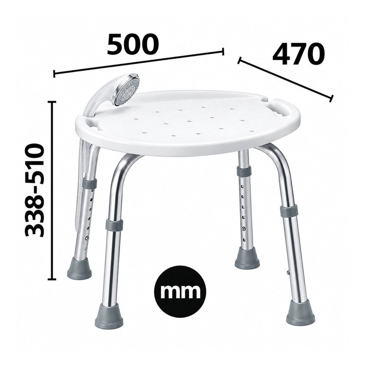 Banqueta con soporte de alcachofa de ducha