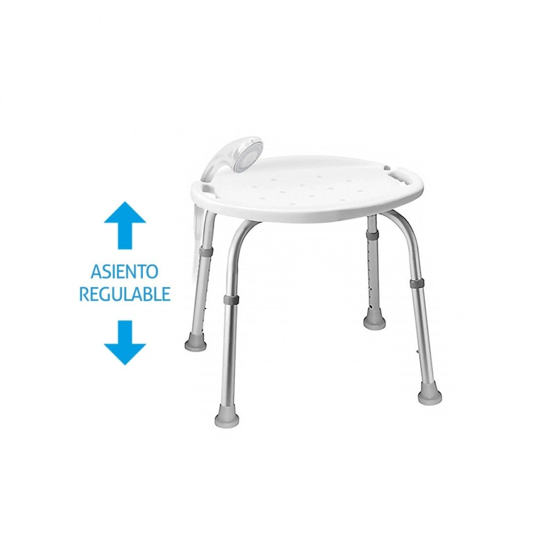 Banqueta con soporte de alcachofa de ducha