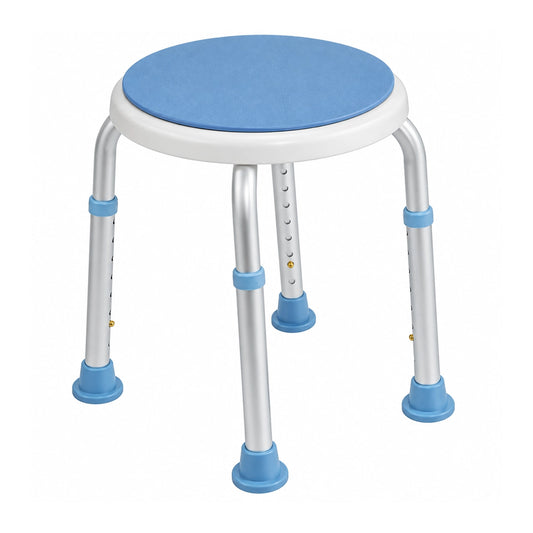 Banqueta giratoria y regulable para baño