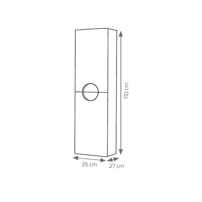 Columna de baño suspendida Circular