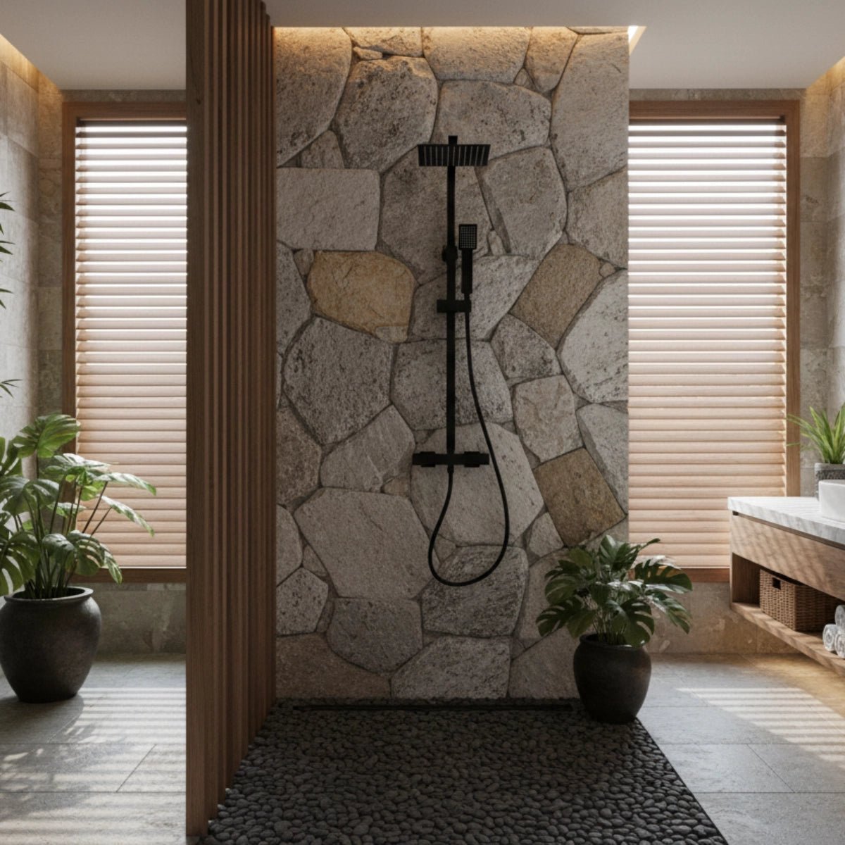 Columna de ducha termostática Arrecife - Thebath