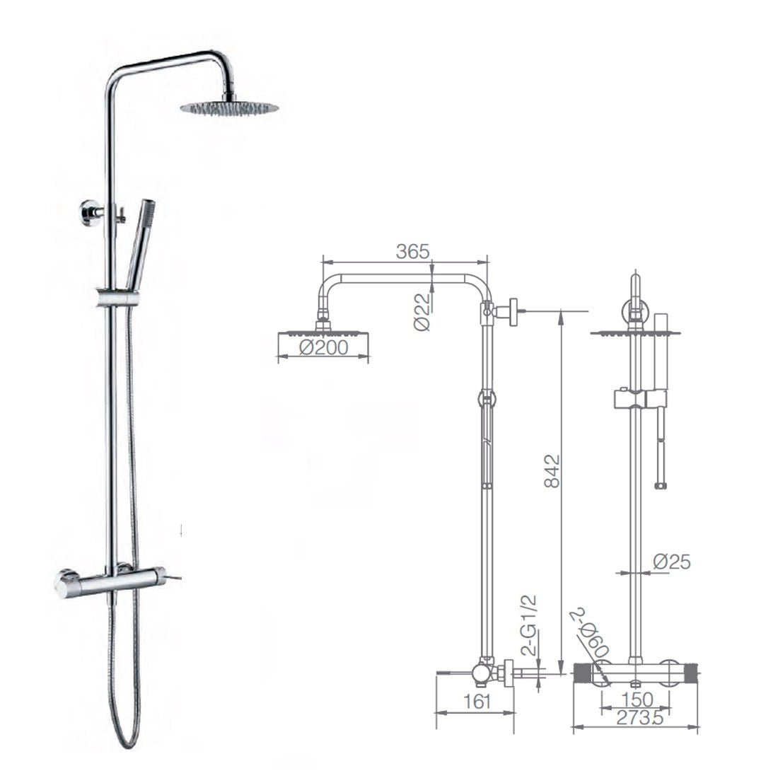 Columna ducha Line