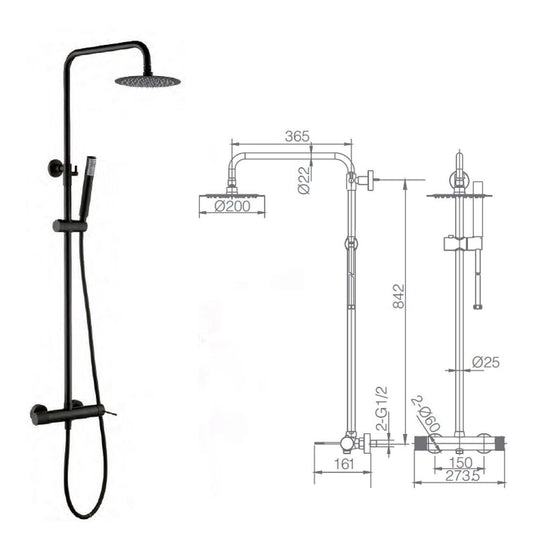 Columna ducha Line