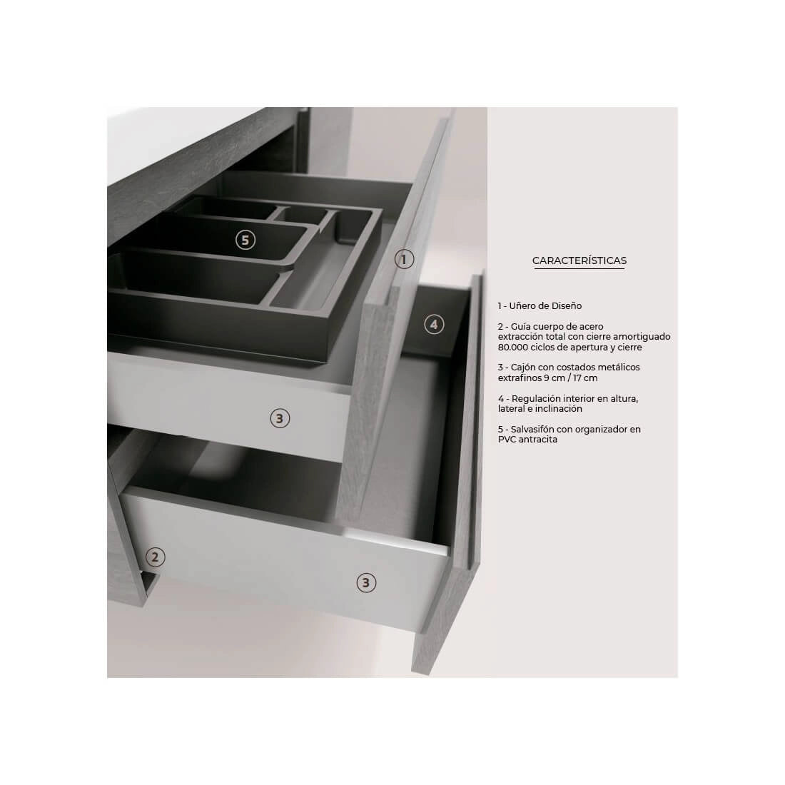 Conjunto de mueble ELE 120 Zaín