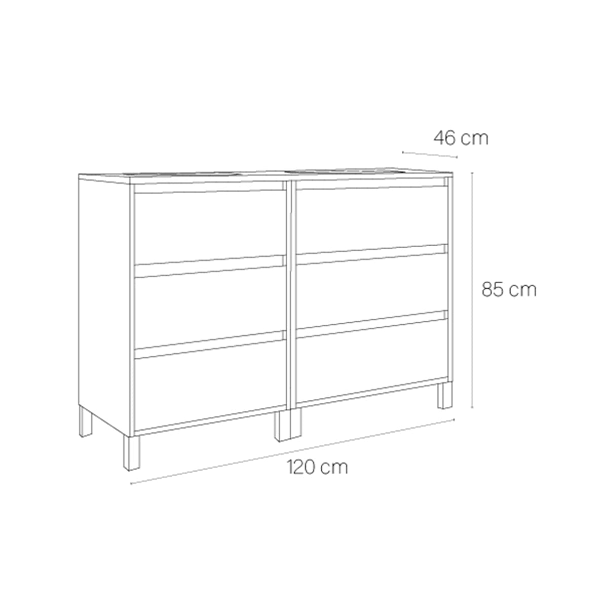 Conjunto mueble baño y lavabo 2 senos Jade - Thebath