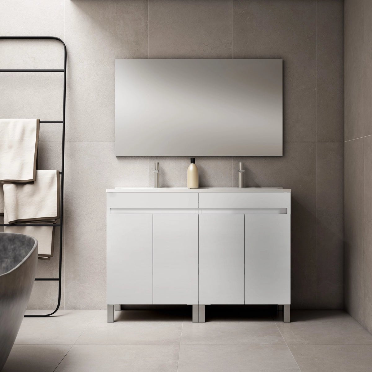 Conjunto mueble baño y lavabo moderno Stephanie - Thebath