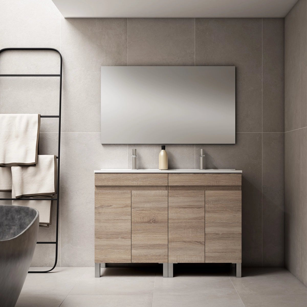Conjunto mueble baño y lavabo moderno Stephanie - Thebath