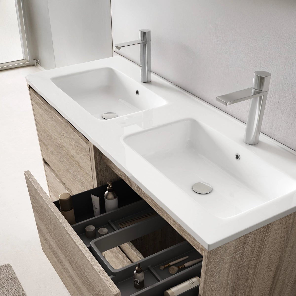 Conjunto mueble lavabo 1 seno Porto - The Bath