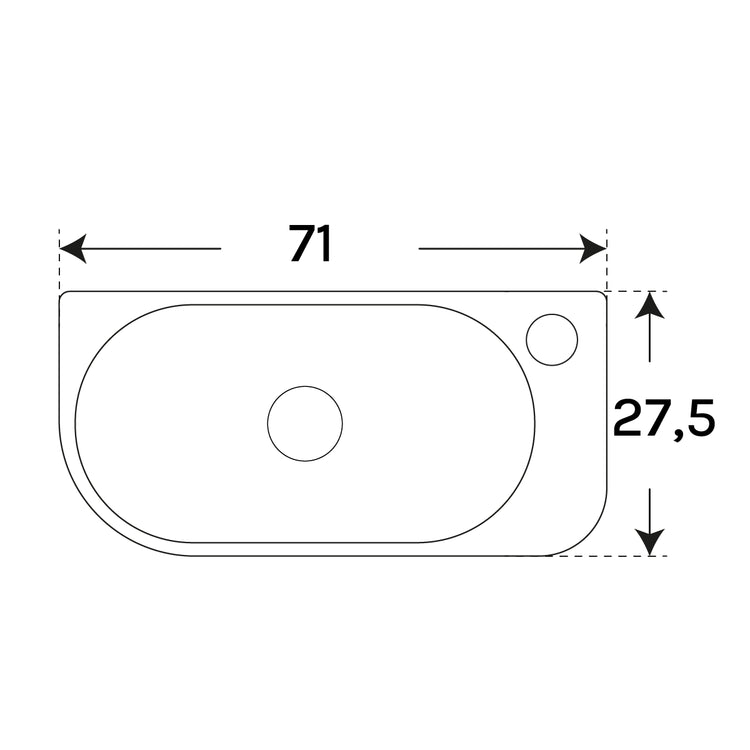 Lavabo pequeño suspendido Cloud