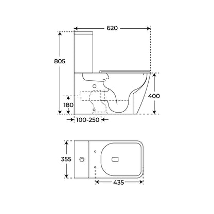 Inodoro adosado a pared Shiro - Thebath