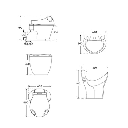 Pack inodoro infantil + lavabo Froggy