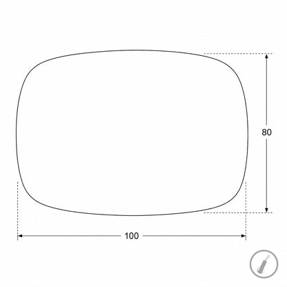 Espejo pared rectangular Apus Nol