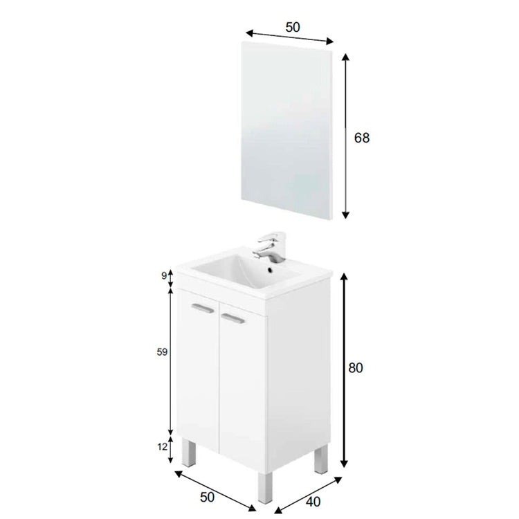 Mueble de baño barato con lavabo Koncept