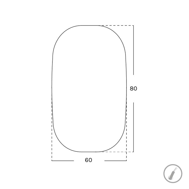 Espejo pared rectangular Apus Nol