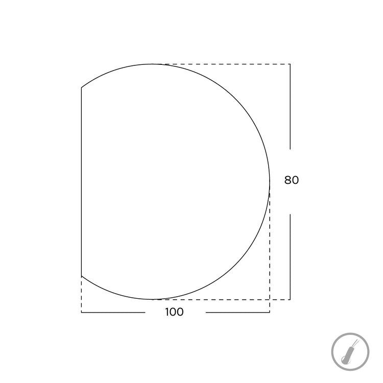 Espejo semicircular Naos