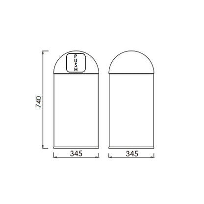 Cubo con tapa 50L