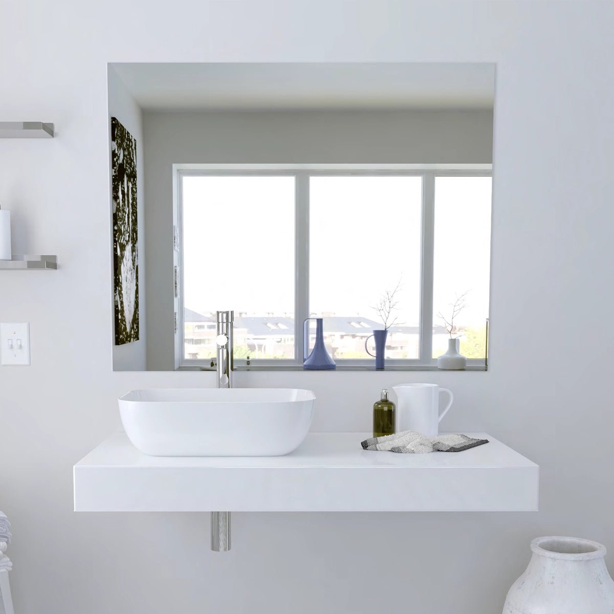 Encimera para lavabo blanca F10 - Thebath