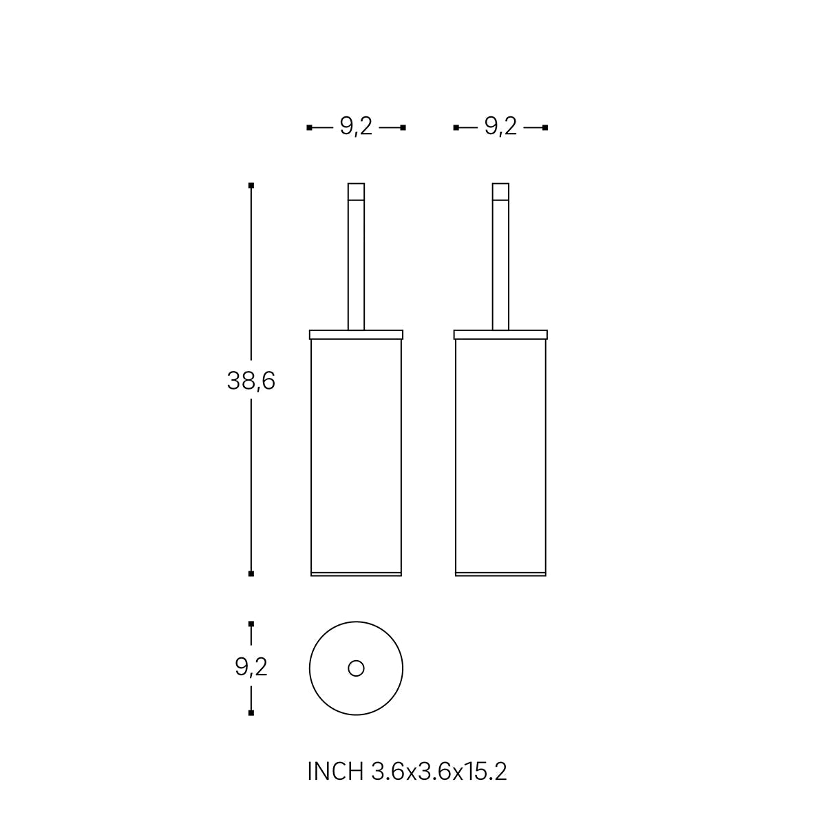 Escobilla blanca mate Logic - Thebath