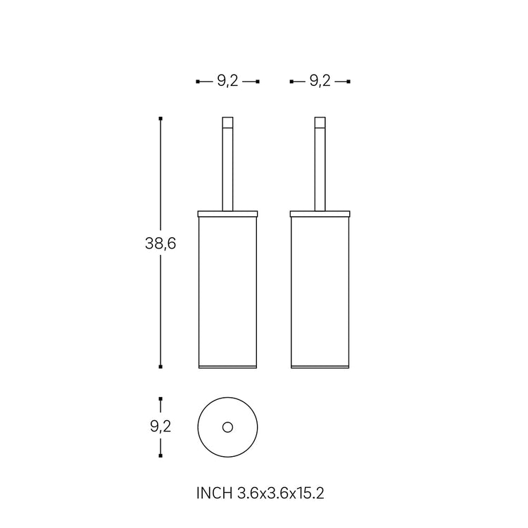 Escobilla blanca mate Logic