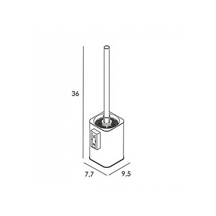 Escobillero de pared Slim 2300 mate