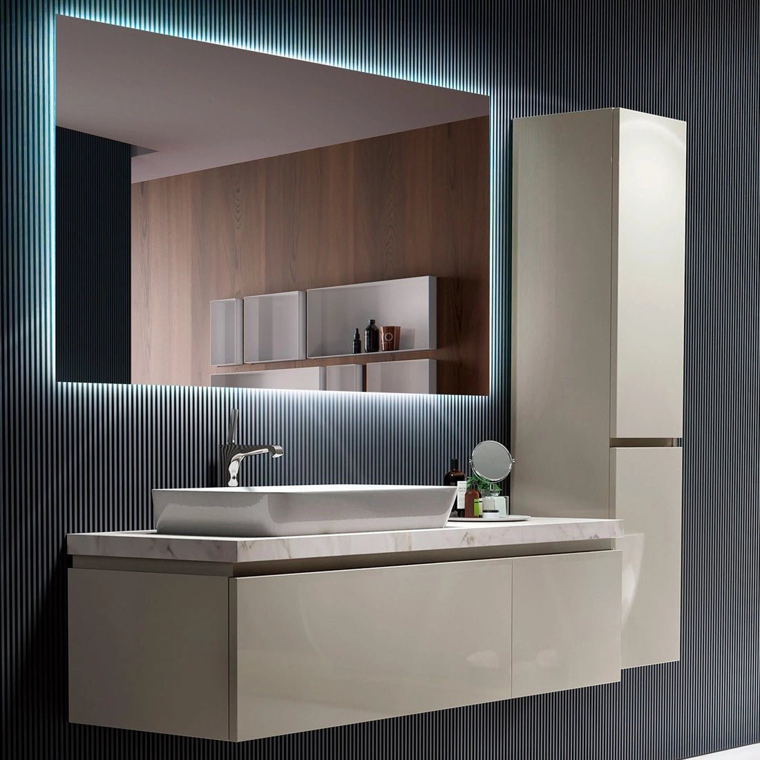 Espejo cuadrado con luz led Suecia