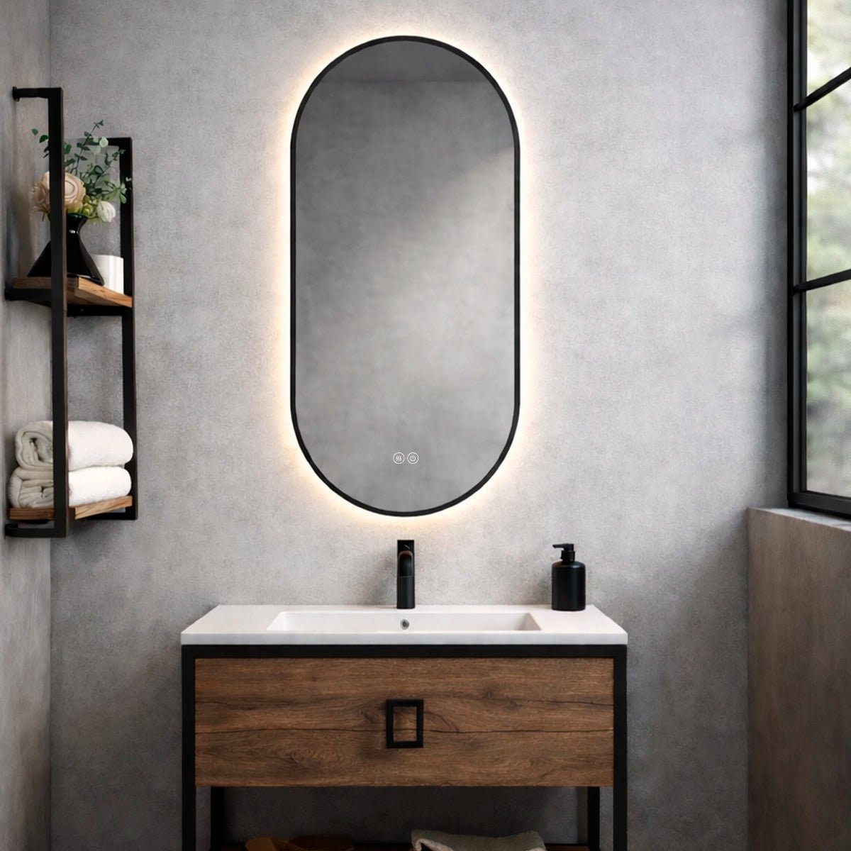 Espejo de baño con luz led Perseo - Thebath