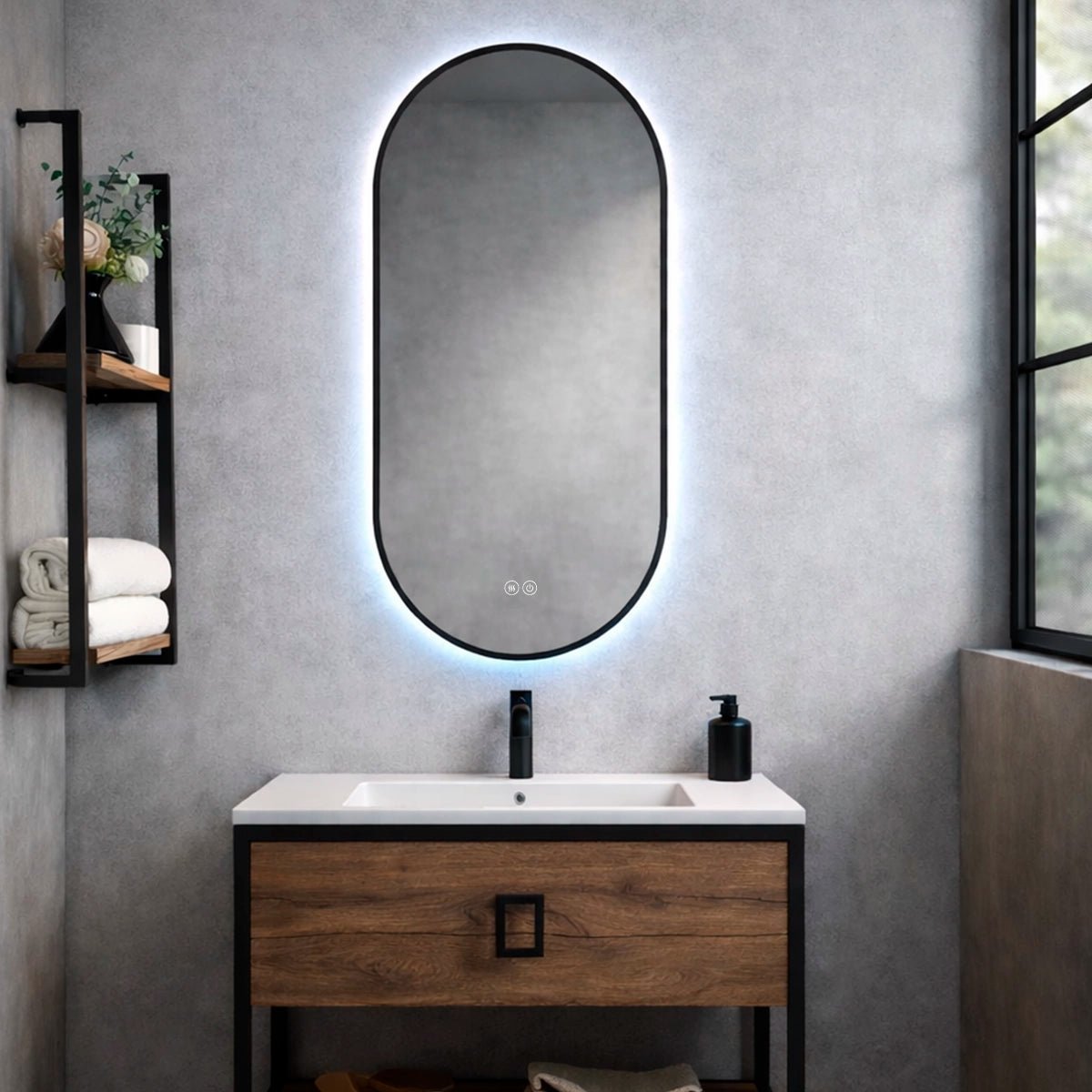 Espejo de baño con luz led Perseo - Thebath