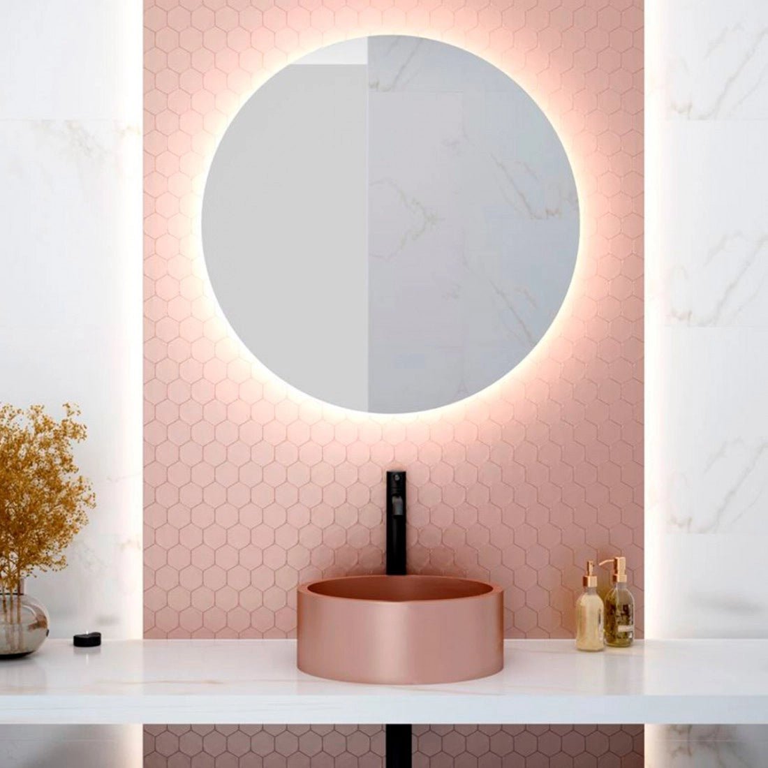 Espejo redondo baño con luz led Circlo