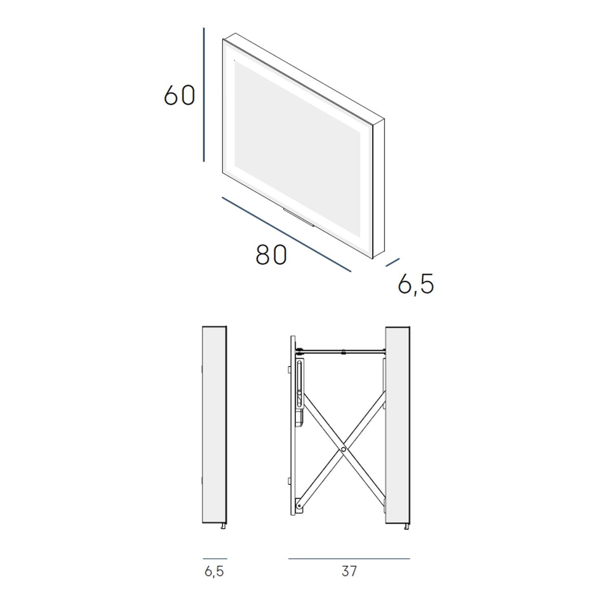 Espejo extensible Led rectangular Extend H/V - The Bath