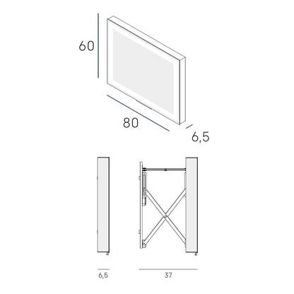 Espejo extensible Led rectangular Extend H/V - The Bath