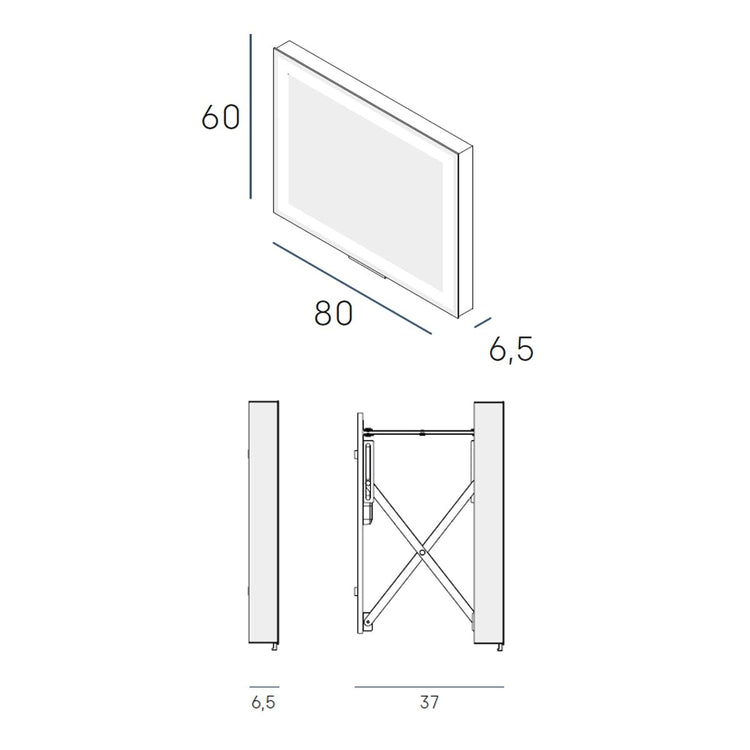 Espejo extensible Led rectangular Extend H/V