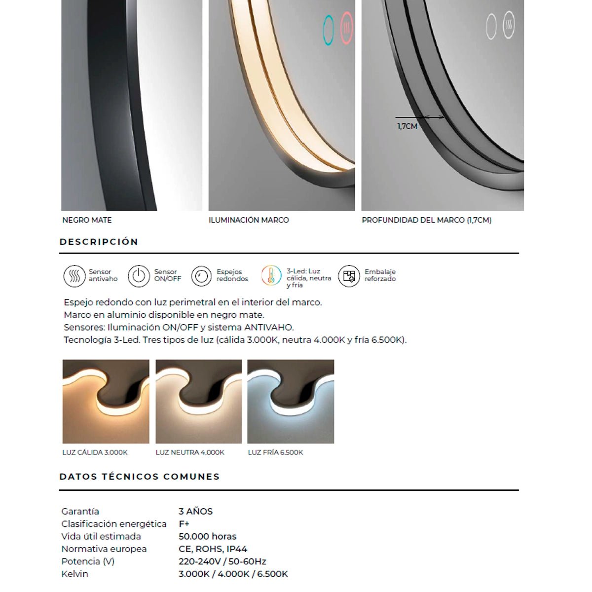 Espejo luz indirecta Nepal - Thebath