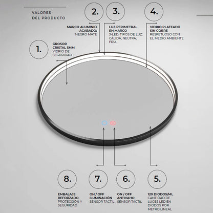 Espejo luz indirecta Nepal - Thebath