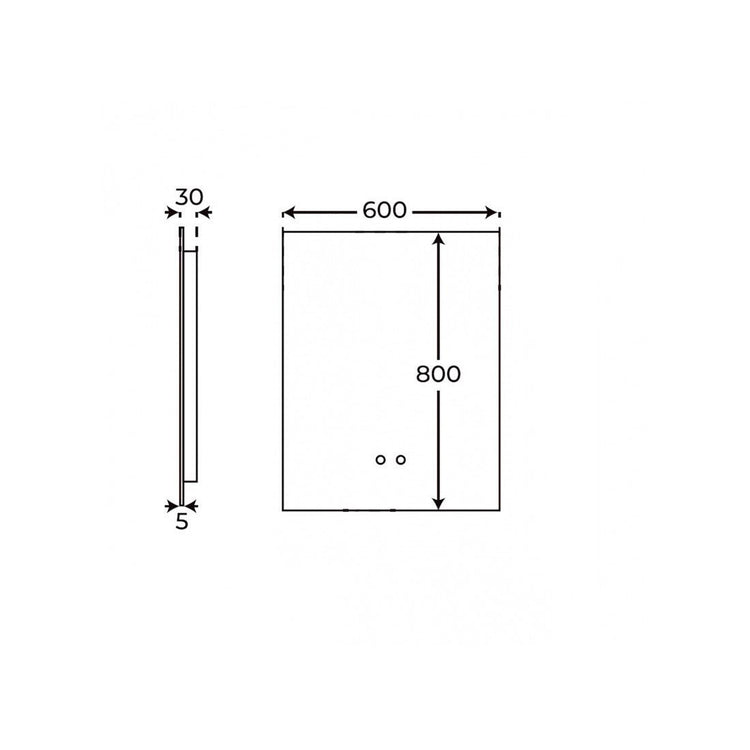 Espejo rectangular Ángelo vertical
