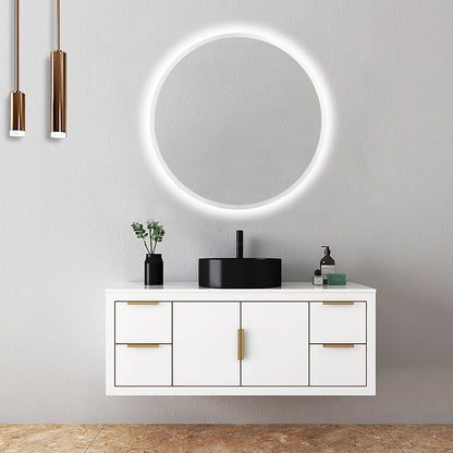 Espejo redondo con luz led Belgica