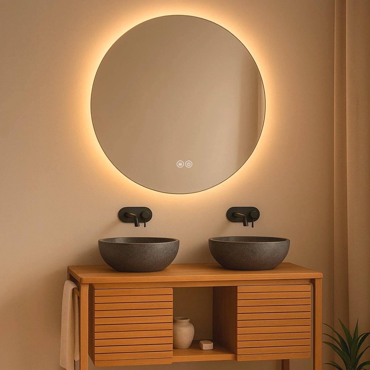 Espejo redondo retroiluminado 80cm Hermes - Thebath
