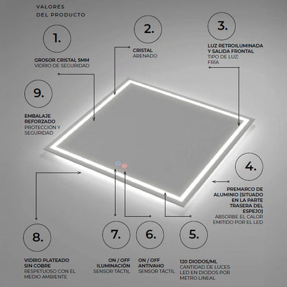 Espejo táctil Holanda - Thebath