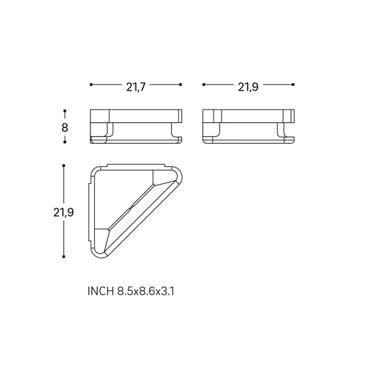Estantería ducha triangular - Thebath