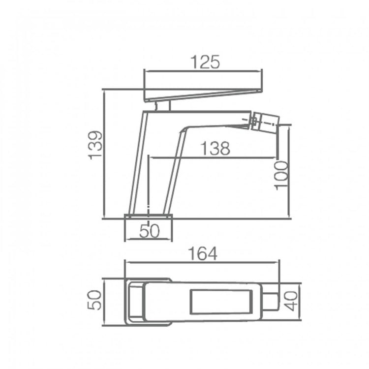 Grifo bidet negro mate Suecia