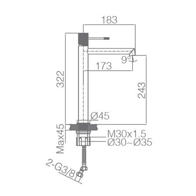 Grifo caño alto Line