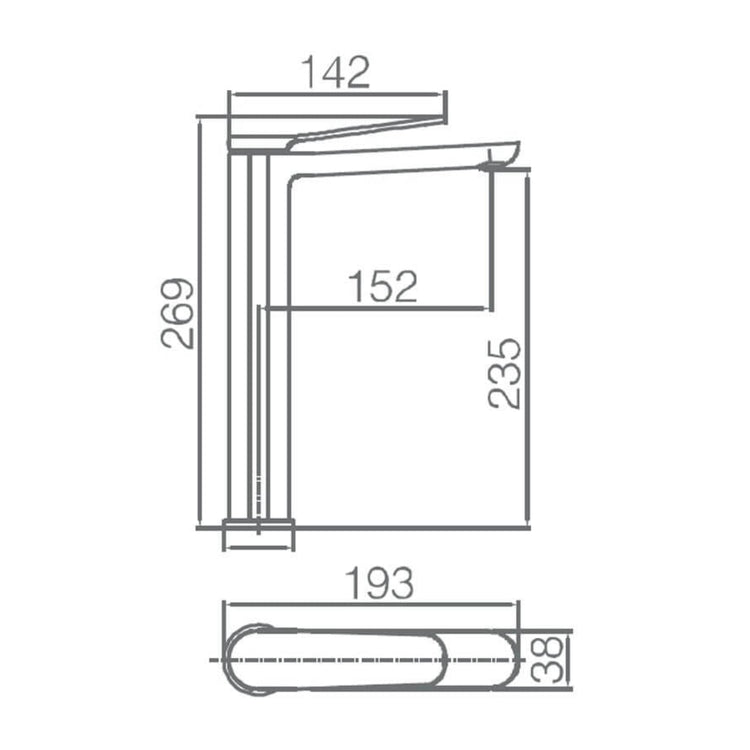 Grifo de caño alto negro Dinamarca