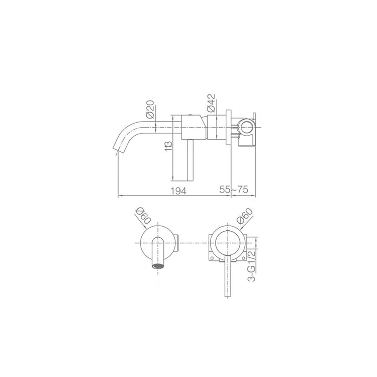 Grifo empotrado Monza