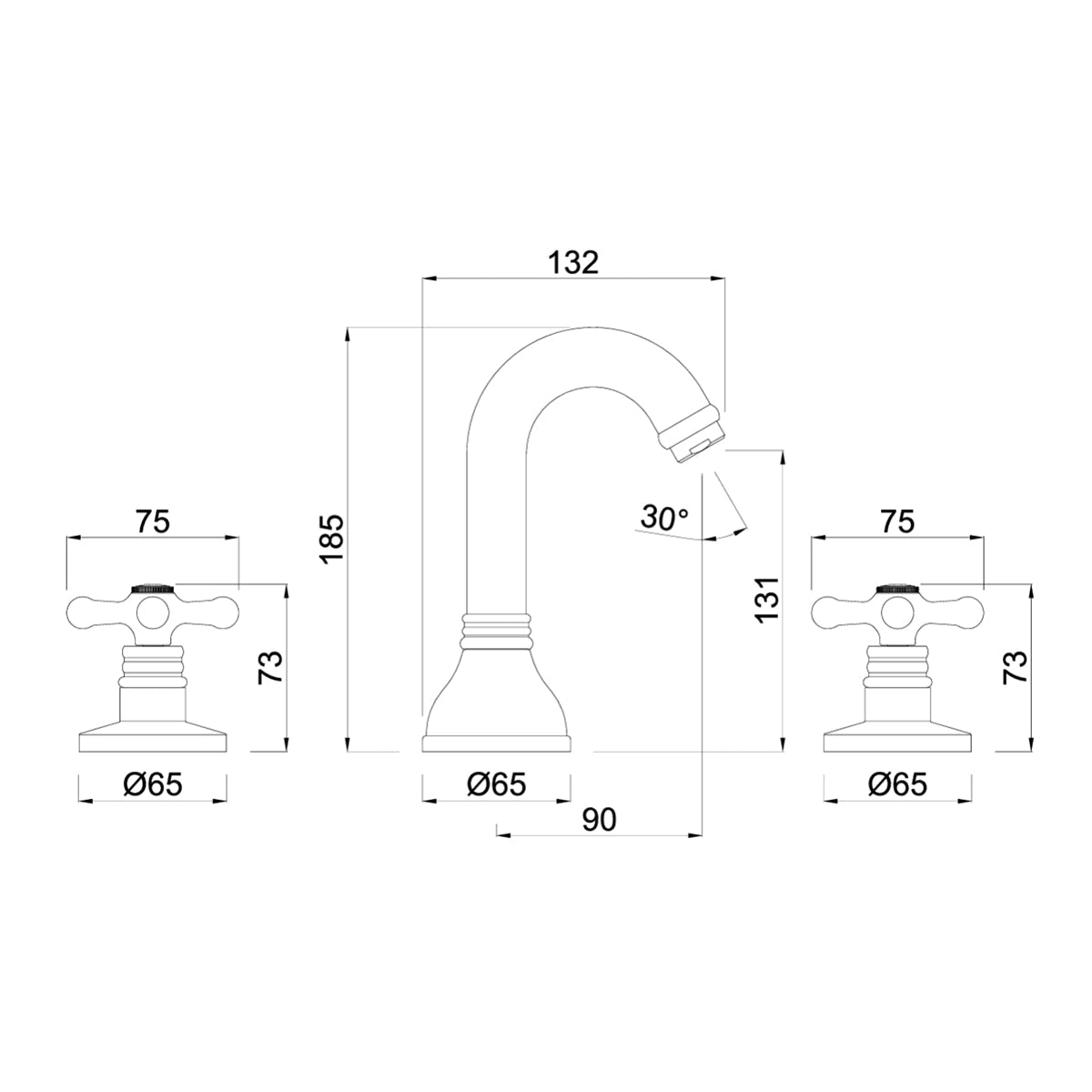 Grifo lavabo 3 piezas Stilo - Thebath