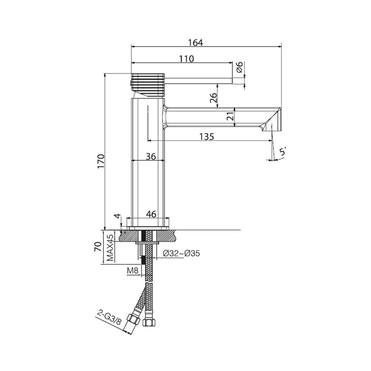 Grifo lavabo Imex Firenze