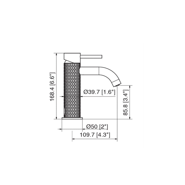 Grifo lavabo latón decorativo Mini 40