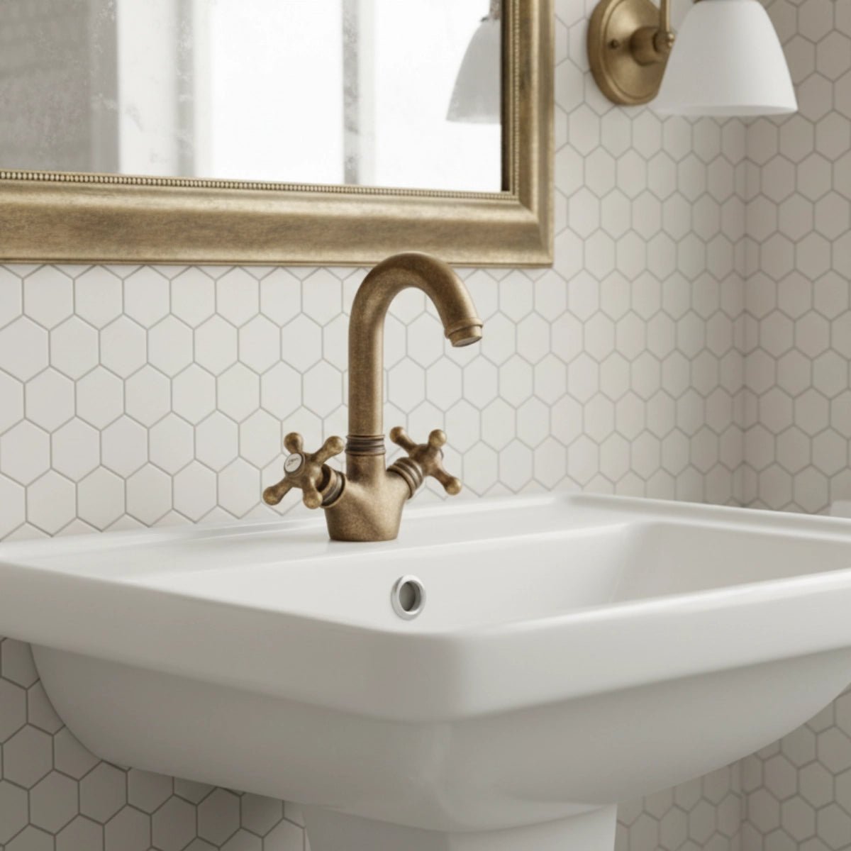Grifo lavabo latón vintage Stilo - Thebath