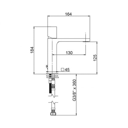 Grifo lavabo monomando 25 cromado