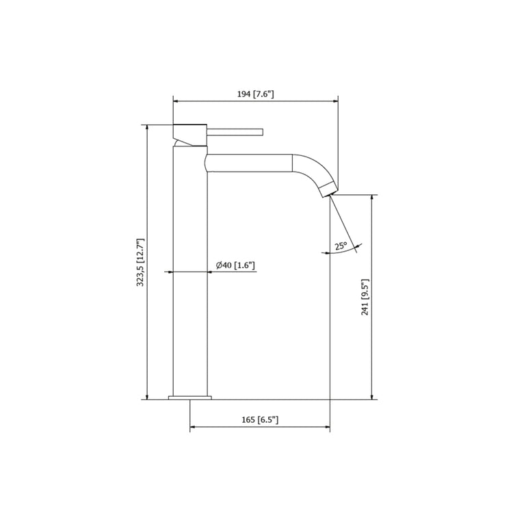 Grifo lavabo monomando 33cm Mini 40