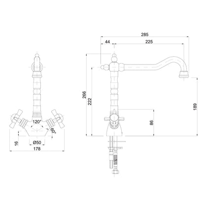 Grifo vintage caño alto Stilo - Thebath
