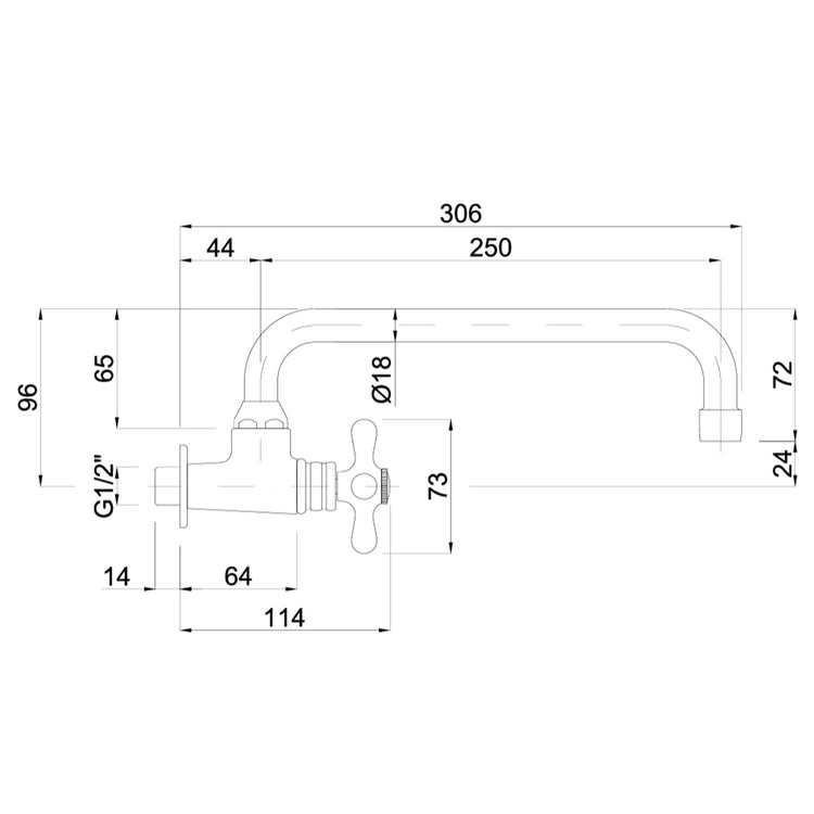 Grifo vintage empotrado Stilo